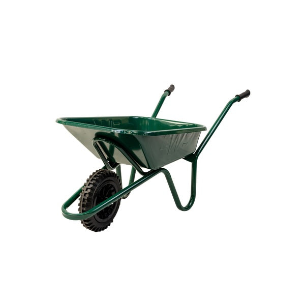 Endurance Heavy Duty Wheelbarrow with Solid Tyre Green 90 Litre - Indigo Supplies Ltd