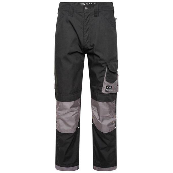 JCB Trade Rip Stop Trousers Black/Grey - Indigo Supplies Ltd