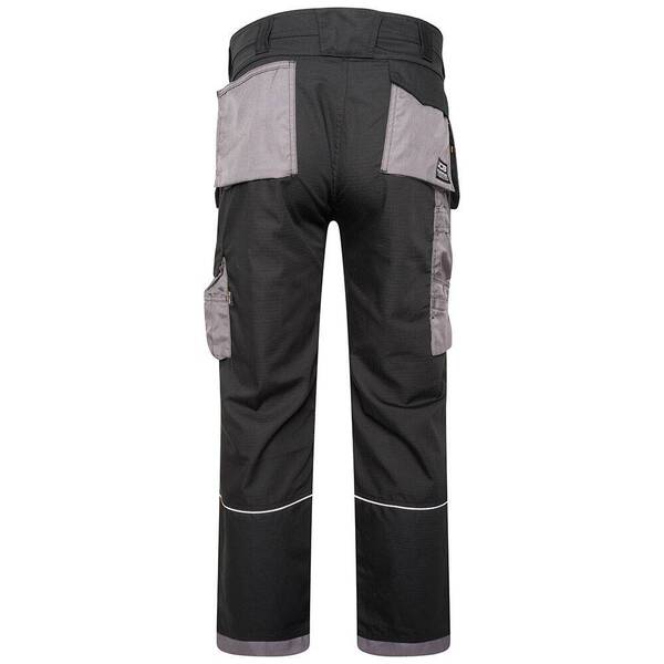JCB Trade Plus Rip Trousers Black/Grey - Indigo Supplies Ltd