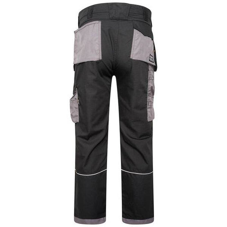 JCB Trade Plus Rip Trousers Black/Grey - Indigo Supplies Ltd