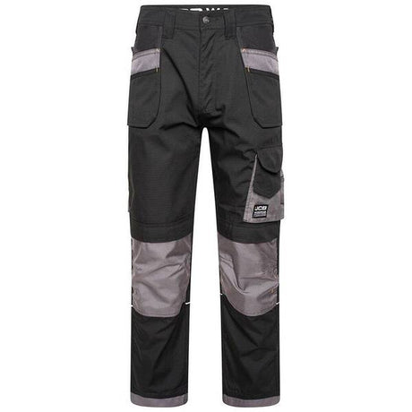 JCB Trade Plus Rip Trousers Black/Grey - Indigo Supplies Ltd