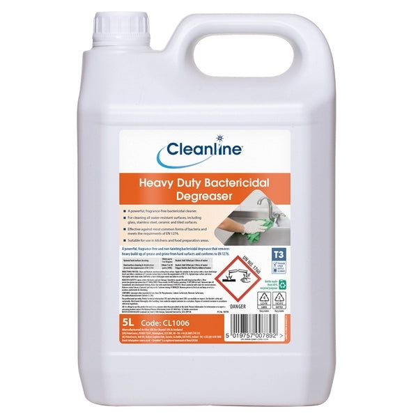 Cleanline Heavy Duty Bacterial Degreaser 5 Litre - Indigo Supplies Ltd