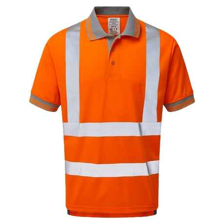 PULSAR PR176 Rail Spec Polo Shirt High Visibility Orange - Indigo Supplies Ltd