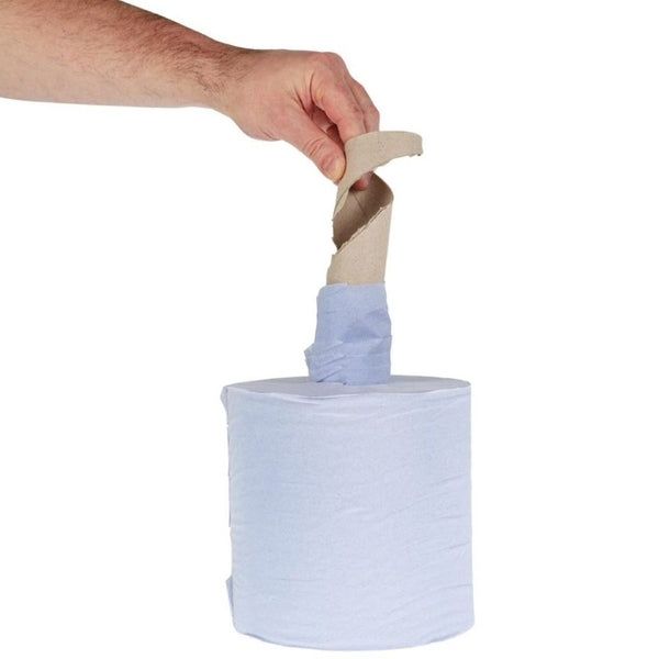 PRISTINE Centrefeed Roll 2 Ply Blue 150Mx165MM (Case 6) - Indigo Supplies Ltd