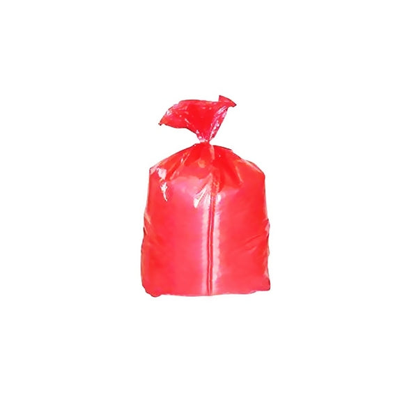 H&S Polythene Soluable 50 Gauge Refuse Sack Red 18x28x38''(Case 200) - Indigo Supplies Ltd