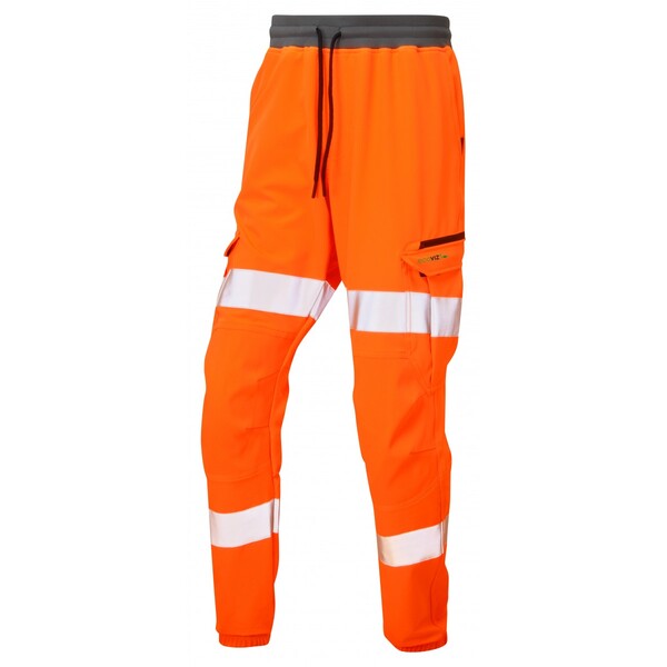Leo JT01 High Visibility Hawkridge Jogging Bottoms Orange - Indigo Supplies Ltd