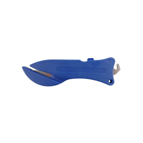 Fish Safety Knife 2000 c/w Auto Retract Hook Blue - Indigo Supplies Ltd