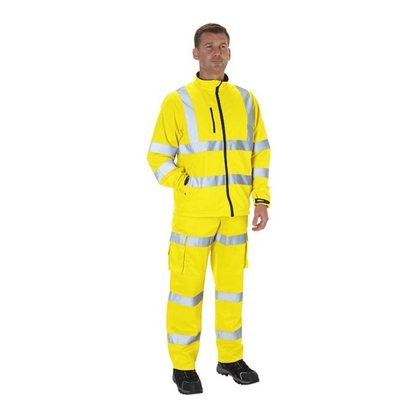 KeepSAFE High Visibility Three Layer Softshell Jacket Yellow - Indigo Supplies Ltd