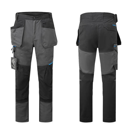 Portwest T719 WX3 Metal Slim Fit Holster Trousers Grey - Indigo Supplies Ltd