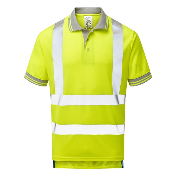 PULSAR P175 Polo Shirt High Visibility Yellow - Indigo Supplies Ltd