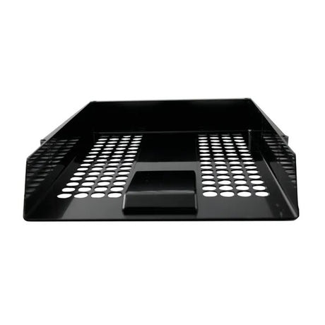 Q Connect Letter Tray Plastic Black - Indigo Supplies Ltd