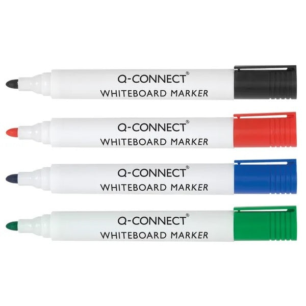 Q Connect Drywipe Marker Assorted Colours (Pack 4) - Indigo Supplies Ltd