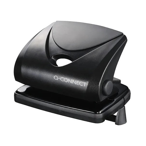 Q Connect Medium Duty Hole Punch Black - Indigo Supplies Ltd