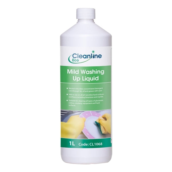 Cleanline Eco Mild Washing Up Liquid 1 Litre - Indigo Supplies Ltd