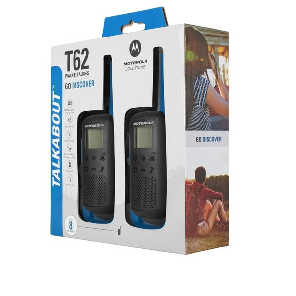 Motorala T62 Blue Walkie Talkies (Twin Pack) - Indigo Supplies Ltd