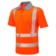 Leo P03-O High Visibility Woolacombe Short Sleeved Polo Shirt Orange - Indigo Supplies Ltd
