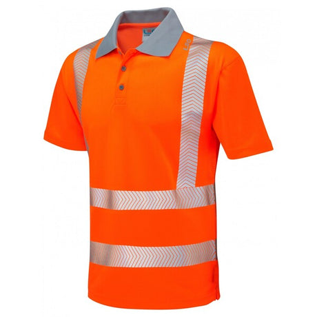 Leo P03-O High Visibility Woolacombe Short Sleeved Polo Shirt Orange - Indigo Supplies Ltd