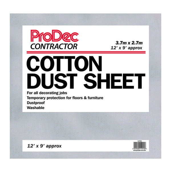 Dust Sheet Cotton Twill 12'x9' - Indigo Supplies Ltd