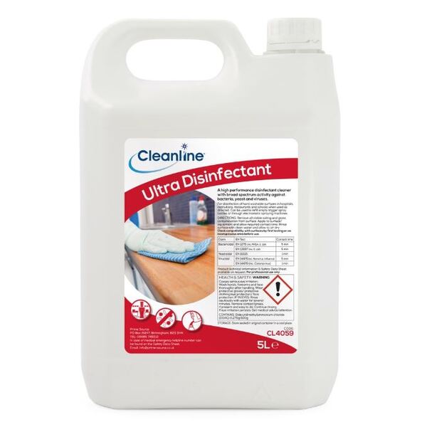 Cleanline Ultra Disinfectant 5 Litre - Indigo Supplies Ltd