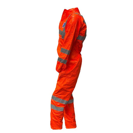 DuPont Tyvek 500 High Visibility Disposable Coverall Orange - Indigo Supplies Ltd