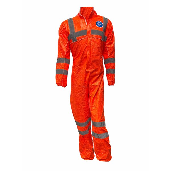 DuPont Tyvek 500 High Visibility Disposable Coverall Orange - Indigo Supplies Ltd