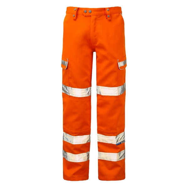 PULSAR PR336 Rail Spec High Visibility Combat Trouser Tall Leg Orange - Indigo Supplies Ltd