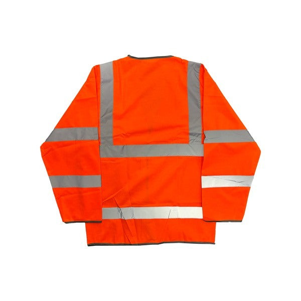 Leo BS03 S01 High Visibility Long Sleeve Waistcoat Orange - Indigo Supplies Ltd