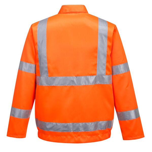 High Visibility Rail Track Polycotton Jacket Orange - Indigo Supplies Ltd