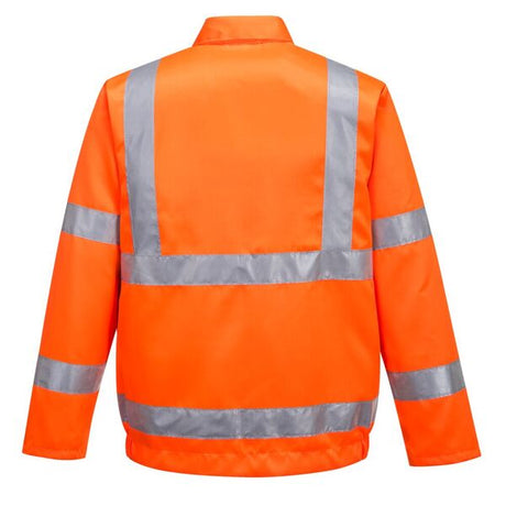 High Visibility Rail Track Polycotton Jacket Orange - Indigo Supplies Ltd
