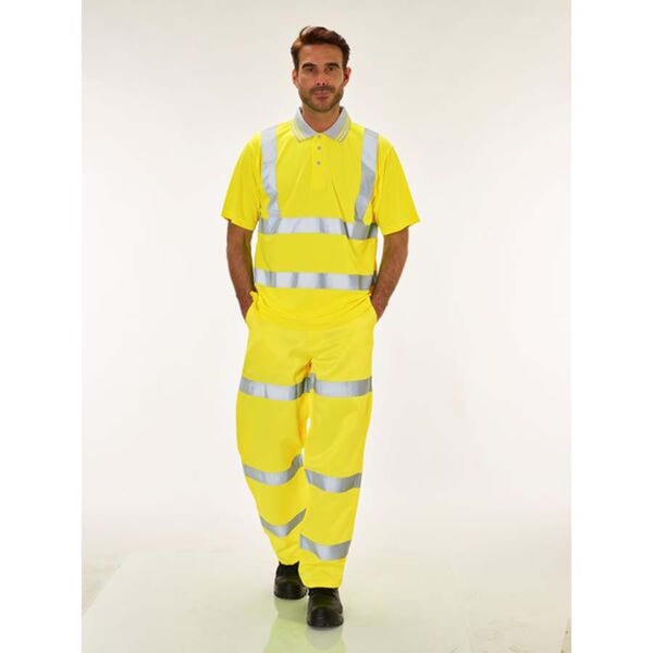 KeepSAFE High Visibility Short Sleeve Polo Shirt Yellow - Indigo Supplies Ltd