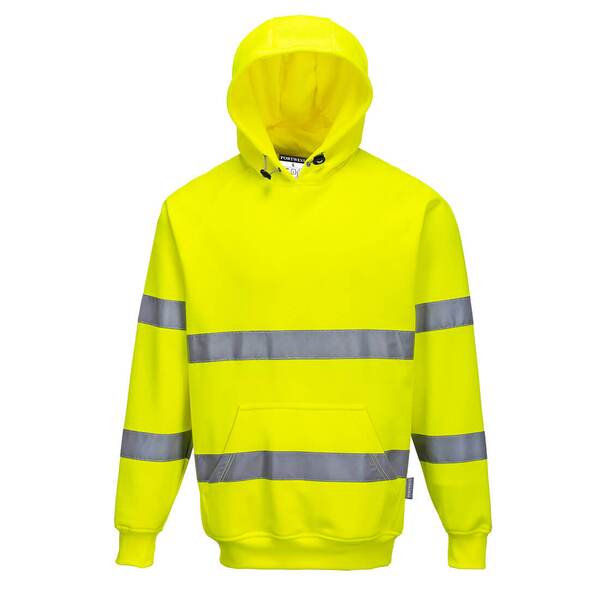 Portwest B304 High Visibility Hooded Sweatshirt Yellow - Indigo Supplies Ltd