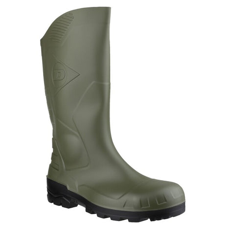 Dunlop Devon Full Safety Wellington S5 Green - Indigo Supplies Ltd