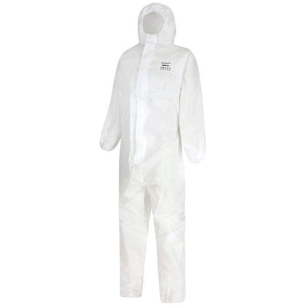 Disposable Coverall Type 5/6 C/W Hood White - Indigo Supplies Ltd