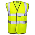 KeepSAFE High Visibility Double Band and Brace Waistcoat Yellow - Indigo Supplies Ltd