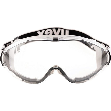 Uvex Ultrasonic Clear Lens Wide Vision Black/Grey Goggle - Indigo Supplies Ltd