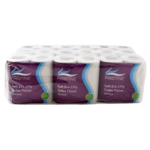 PRISTINE Soft Eco 2Ply Toilet Tissue 200 Sheet - Indigo Supplies Ltd