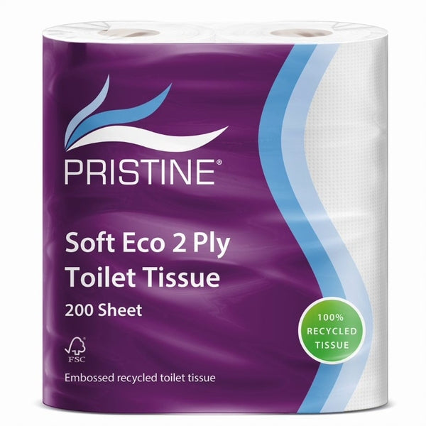 PRISTINE Soft Eco 2Ply Toilet Tissue 200 Sheet - Indigo Supplies Ltd