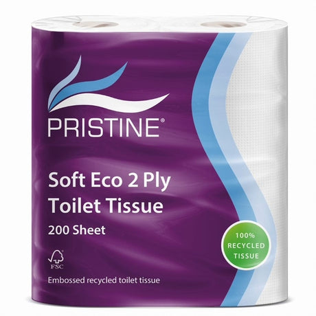 PRISTINE Soft Eco 2Ply Toilet Tissue 200 Sheet - Indigo Supplies Ltd