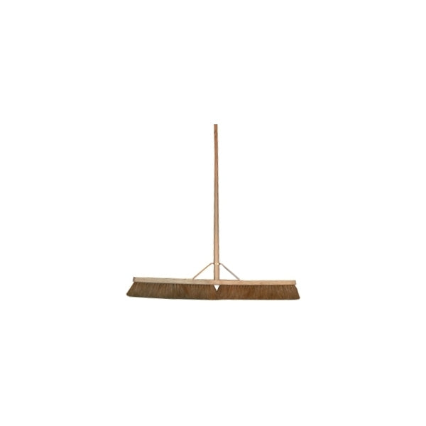 Natural Coco Platform Broom 24" c/w 48" Handle - Indigo Supplies Ltd