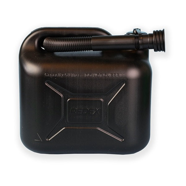 Fuel Can Plastic Black 5 LItre - Indigo Supplies Ltd