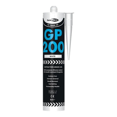 GP200 Construction Silicone White 310ML - Indigo Supplies Ltd