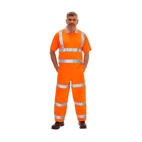 KeepSAFE High Visibility Short Sleeve Polo Shirt Orange - Indigo Supplies Ltd