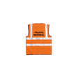Pre-Printed TRAFFIC MARSHAL High Visibility Waistcoat Orange - Indigo Supplies Ltd