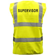 Pre-Printed SUPERVISOR High Visibility Waistcoat Yellow - Indigo Supplies Ltd