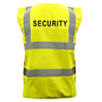 Pre-Printed SECURITY High Visibility Waistcoat Yellow - Indigo Supplies Ltd