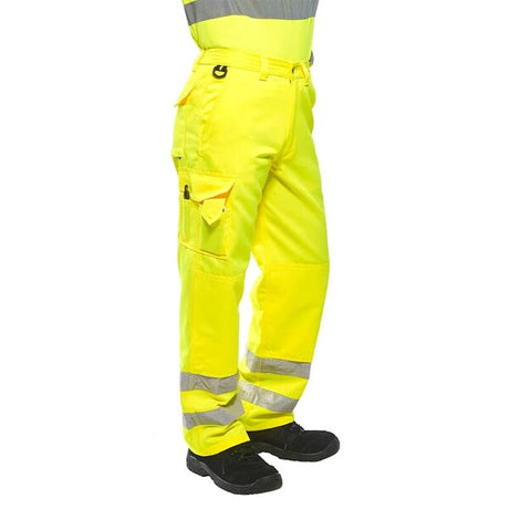 Portwest E046 High Visibility Combat Trousers Yellow - Indigo Supplies Ltd