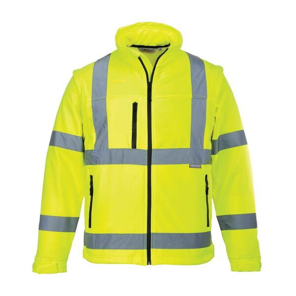 Portwest S428 High Visibility Softshell Jacket Yellow - Indigo Supplies Ltd