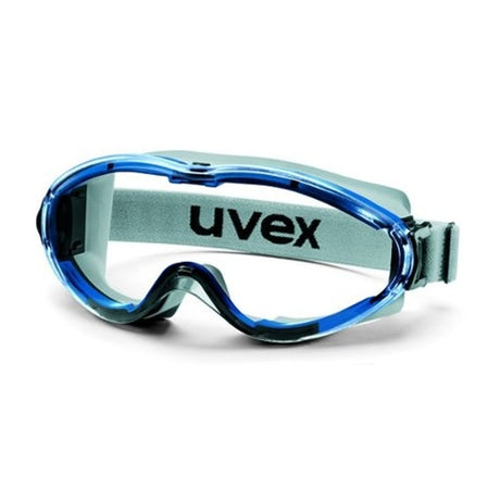 Uvex Ultrasonic Supravision Panoramic Lens Shape Blue/Grey Goggles - Indigo Supplies Ltd