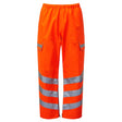 PULSAR PR503 High Visibility Overtrousers Orange - Indigo Supplies Ltd