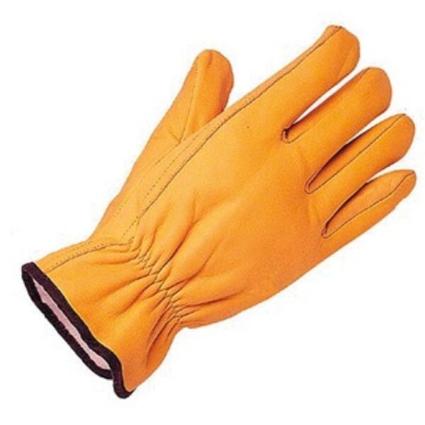 Leather Lined Drivers Glove Yellow - Indigo Supplies Ltd